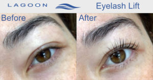 Eyelash lift and tint. Before and after photos of eyelash lift.